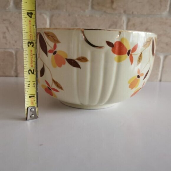 Autumn Leaf 6" Mixing Bowl Vintage Hall Ceramic Leaves Fall Vibes Decor - Picture 5 of 6